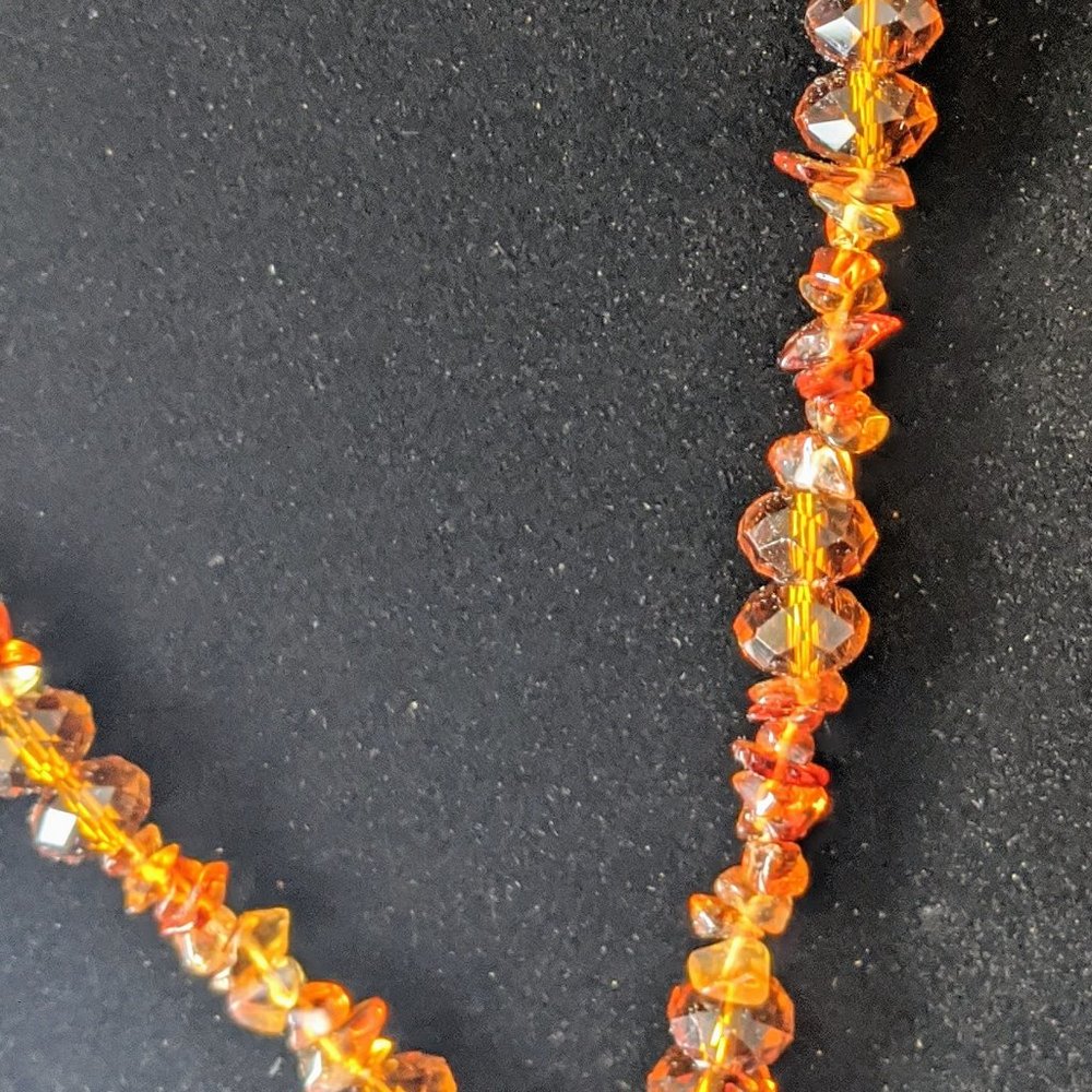 Vintage Amber Stone Pendant Necklace Hippie Spiritual Boho Chic Fashion Jewelry - Picture 3 of 16